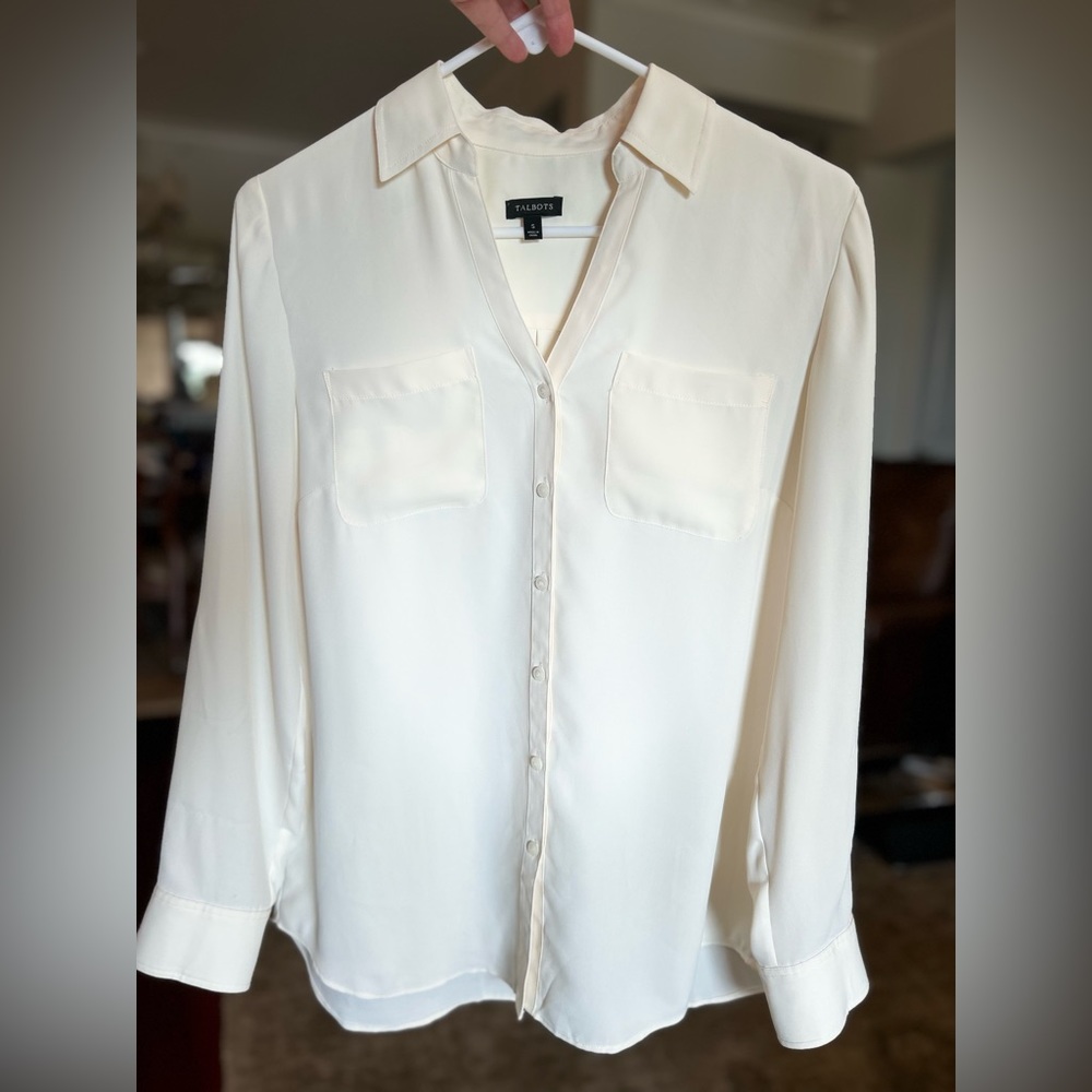 Talbots button front blouse